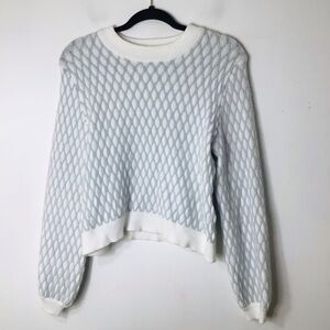 Pepin sweater women Anthropologie small blue grey knit soft boho